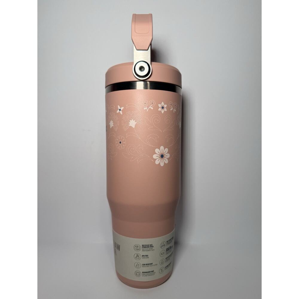 Stanley 2025 Summer Edit PINK DUSK STITCH 30oz Ice Flow Quencher Tumbler BNWT - Picture 2 of 8